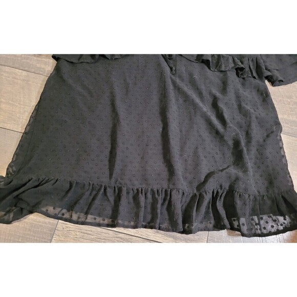 Lulus Favorite Daydream Black Swiss Dot Ruffled Mini Dress - Picture 4 of 8